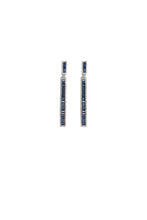 Load image into Gallery viewer, Sapphire long diamond earrings
