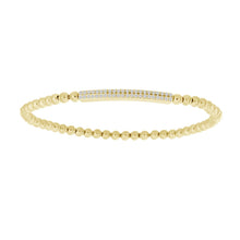 Load image into Gallery viewer, Diamond Bar Beaded Stretchable Bracelet
