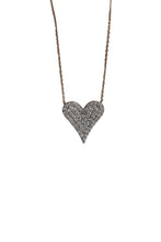 Load image into Gallery viewer, Pave Diamond Filled In Heart Necklace
