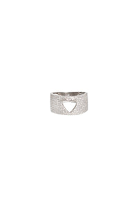 Open Cut Out Heart Diamond Ring