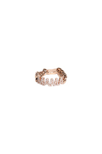 Pave Diamond Mama Link Ring (Size 7)