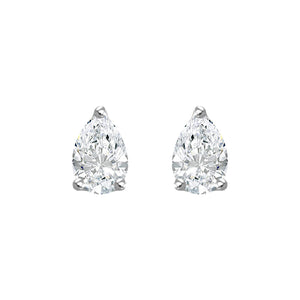 Diamond Pear Stud Earrings