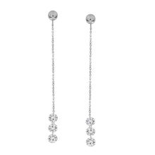 Load image into Gallery viewer, Dainty diamond hanging earrings

