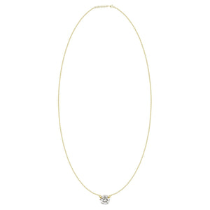 Diamond Solitaire Invisible Setting Necklace – LoriKassin