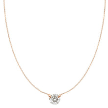 Load image into Gallery viewer, Diamond Solitaire Invisible Setting Necklace
