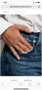 Pave Diamond Mama Link Ring (Size 7)